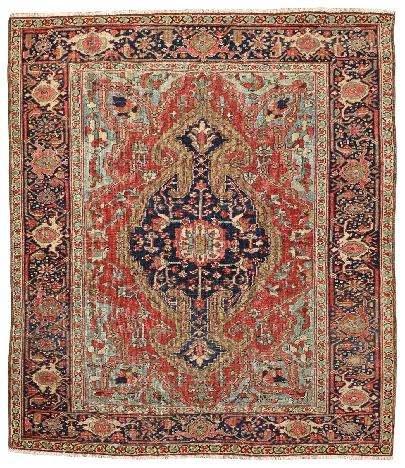 Antique Heriz rug - Farnham Antique Carpets